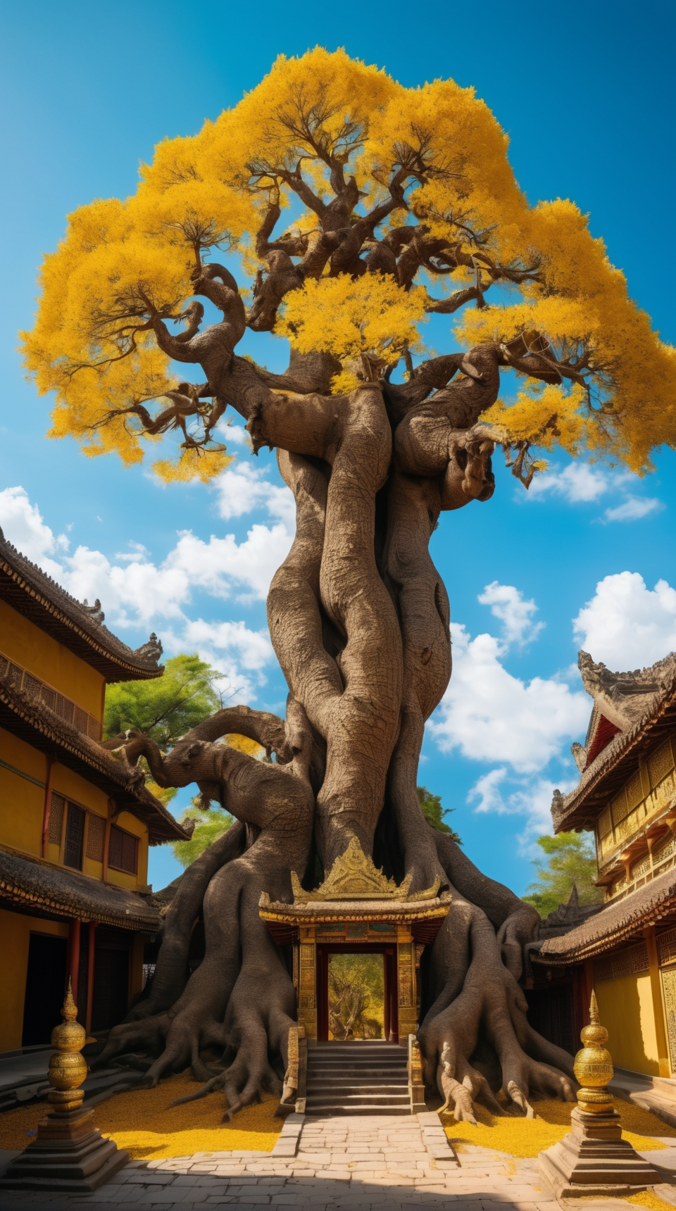 00468-2596354246-From afar,one could feel the unique aura of a god. The golden leaves,flowers,branches,fruits,and so on of the ancient tree all c.png